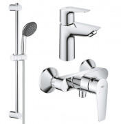 Комплект змішувачів для ванної Grohe QuickFix Start Edge 3 в 1 з душовим набором хром UA202502SE