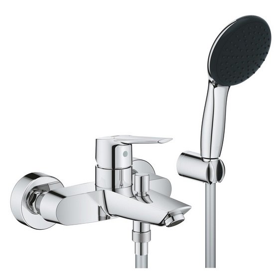 Смеситель для ванной Grohe QuickFix Start однорычажный с душевым набором хром 25283002