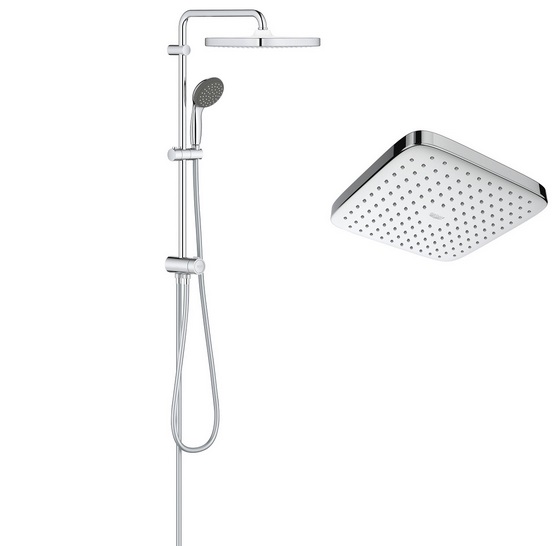 Душевая стойка Grohe Vitalio Start 250 Cube с верхним и ручным душем хром 26698000