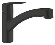 Смеситель для кухни Grohe QuickFix Start однорычажный с выдвижной лейкой черный матовый 303072431