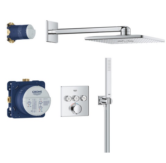 Душевая система скрытого монтажа Grohe QuickFix Precision SmartControl с SmartActive 310 Cube хром 34875000