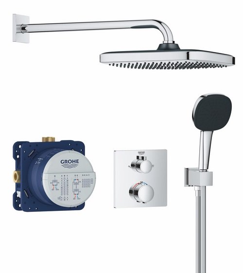 Душева система прихованого монтажу Grohe QuickFix Precision Trend Perfect з Vitalio Comfort 250 Cube хром 34882000