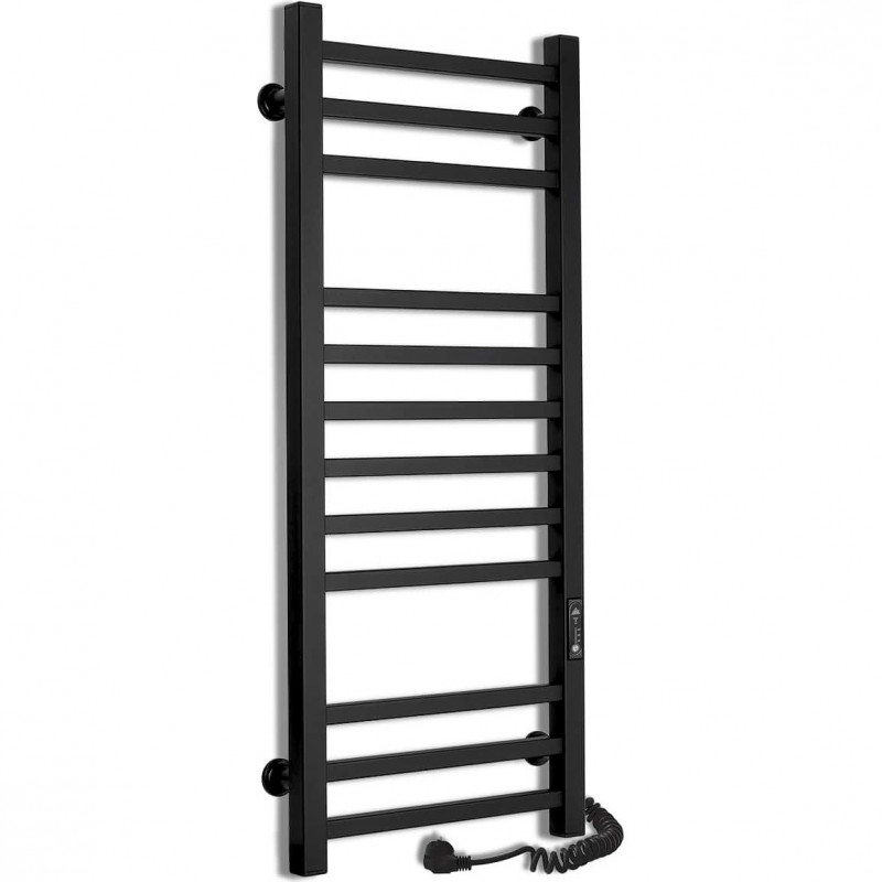 Електрична сушка для рушників Laris Зебра Імідж ЧКЧ12 350х900 Е підключення праворуч R3 чорний 73207655