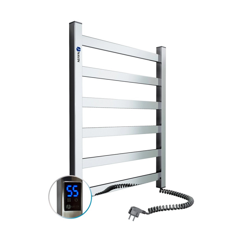 Электрический полотенцесушитель NAVIN Авангард 480х600 Sensor подключение справа хром 10-028053-4860