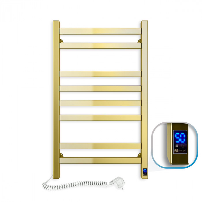 Электрический полотенцесушитель NAVIN Авангард 480х800 Sensor подключение слева золото 10-428153-4880
