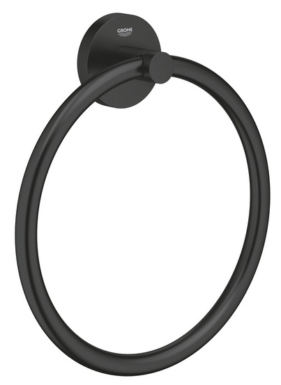 Держатель-кольцо для полотенец Grohe QuickFix Start металл черный матовый 411742430