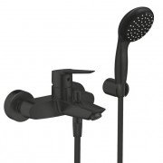 Смеситель для ванной Grohe QuickFix Start с душевым набором черный матовый UA30330701