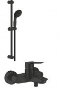 Смеситель для ванной Grohe QuickFix Start с душевым набором черный матовый UA30330702