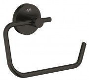 Держатель для туалетной бумаги Grohe QuickFix Start открытый металл черный матовый 412002430