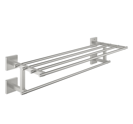 Держатель-полка для полотенец Grohe QuickFix Start Cube металл суперсталь 41099DC0