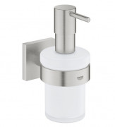 Диспенсер для жидкого мыла Grohe Start Cube с держателем суперсталь 41098DC0