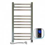 Электрический полотенцесушитель NAVIN Класcик Квадро 500х1000 Sensor подключение слева таймер хром 10-016153-5010