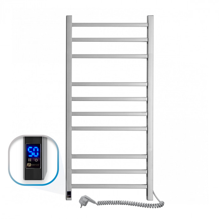 Электрический полотенцесушитель NAVIN Loft 500х1000 Sensor подключение справа таймер хром 10-043053-5010