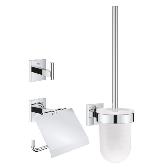 Набор аксессуаров для ванной комнаты Grohe QuickFix Start Cube 3 в 1 хром 41123000