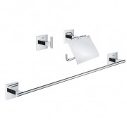 Набір аксесуарів для ванної кімнати Grohe QuickFix Start Cube 3 в 1 хром 41124000