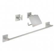 Набір аксесуарів для ванної кімнати Grohe QuickFix Start Cube 3 в 1 суперсталь 41124DC0