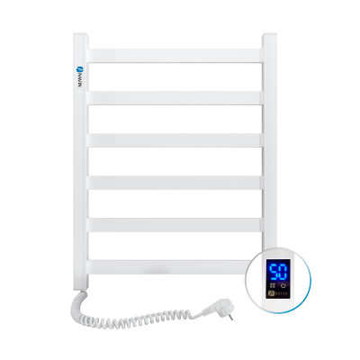 Електрична сушка для рушників NAVIN Авангард 480х600 Sensor підключення зліва таймер білий 12-028153-4860