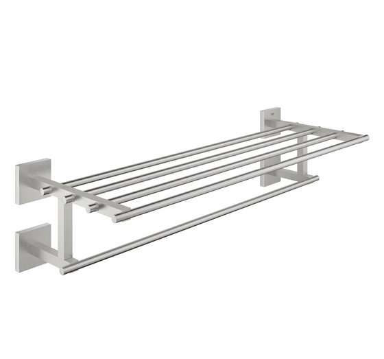 Тримач-полиця для рушників Grohe QuickFix Start Cube метал суперсталь 41099DC0