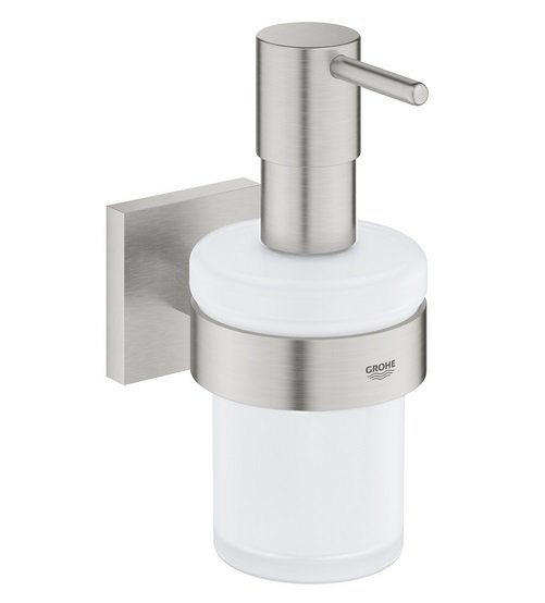 Диспенсер для рідкого мила Grohe Start Cube з тримачем суперсталь 41098DC0