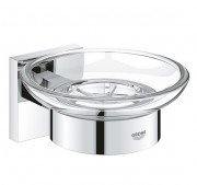 Мыльница для ванной Grohe QuickFix Start Cube с держателем хром 41096000