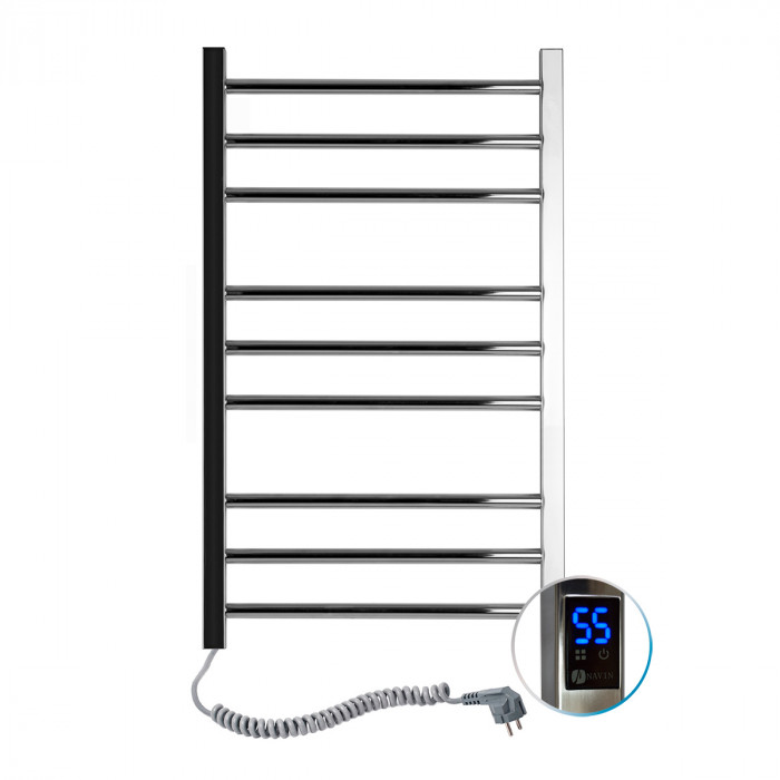 Электрический полотенцесушитель NAVIN Класcик Квадро 500х800 Sensor подключение слева таймер хром 10-016153-5080