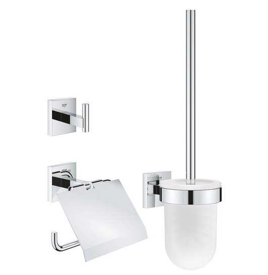 Набор аксессуаров для ванной комнаты Grohe QuickFix Start Cube 3 в 1 хром 41123000