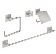 Набор аксессуаров для ванной комнаты Grohe QuickFix Start Cube 4 в 1 суперсталь 41115DC0