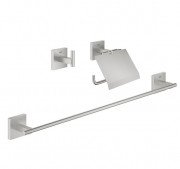 Набор аксессуаров для ванной комнаты Grohe QuickFix Start Cube 3 в 1 суперсталь 41124DC0