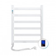 Электрический полотенцесушитель NAVIN Авангард 480х600 Sensor подключение слева таймер белый 12-028153-4860