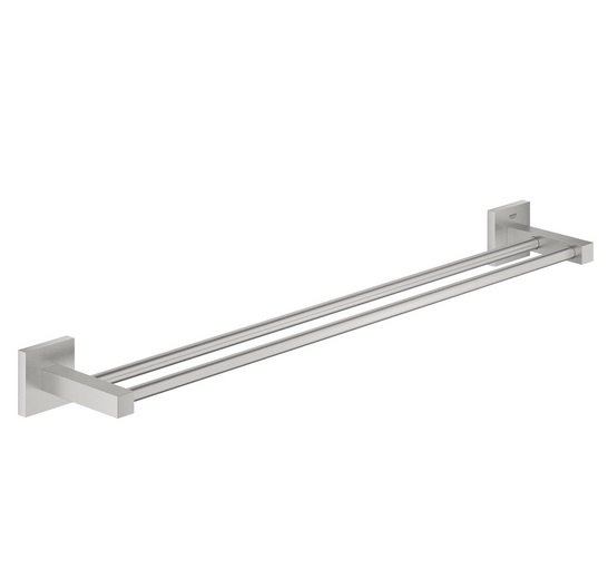 Тримач для рушників Grohe QuickFix Start Cube подвійний метал суперсталь 41104DC0