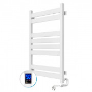 Электрический полотенцесушитель NAVIN Largo 500х800 Sensor подключение справа таймер белый бархат 12-844053-5080