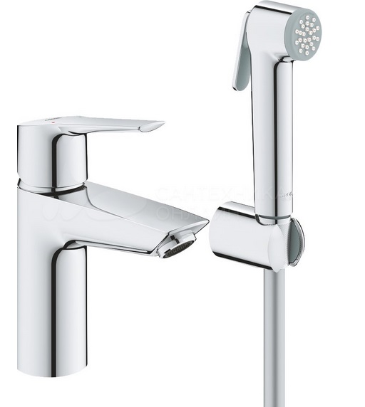 Смеситель для раковины Grohe QuickFix Start с гигиеническим душем хром 23123003