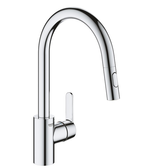 Смеситель для кухни Grohe QuickFix Get однорычажный с выдвижной лейкой хром 31484001