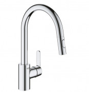 Смеситель для кухни Grohe QuickFix Get однорычажный с выдвижной лейкой хром 31484001