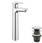 Смеситель для раковины Grohe QuickFix StartEdge однорычажный с донным клапаном хром 23777001
