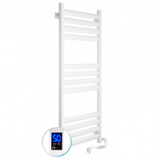 Електрична сушка для рушників NAVIN Ellipse 500х1200 Sensor підключення праворуч таймер білий оксамит 12-845053-5012