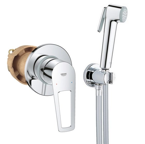 Гігієнічний душ із змішувачем прихованого монтажу Grohe QuickFix BauLoop New з Vitalio trigger spray хром UA202406QF
