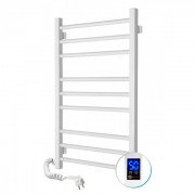 Электрический полотенцесушитель NAVIN Класcик Квадро 500х800 Sensor подключение слева таймер белый 12-116153-5080