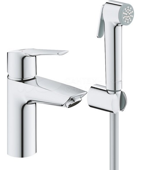 Смеситель для раковины Grohe QuickFix Start с гигиеническим душем хром 23123003