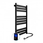 Электрический полотенцесушитель NAVIN Largo 500х1000 Sensor подключение справа таймер черный муар 12-244053-5010
