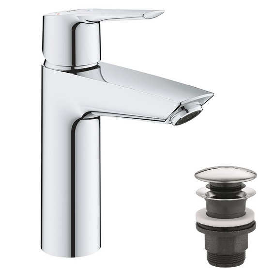 Смеситель для раковины Grohe QuickFix Start однорычажный с донным клапаном хром 23746002
