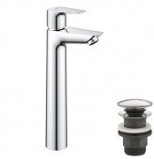 Смеситель для раковины Grohe QuickFix StartEdge однорычажный с донным клапаном хром 23777001
