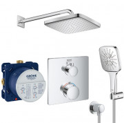 Душова система прихованого монтажу Grohe Grohtherm Cube з Vitalio Comfort 250 Cube хром UA26415SC7