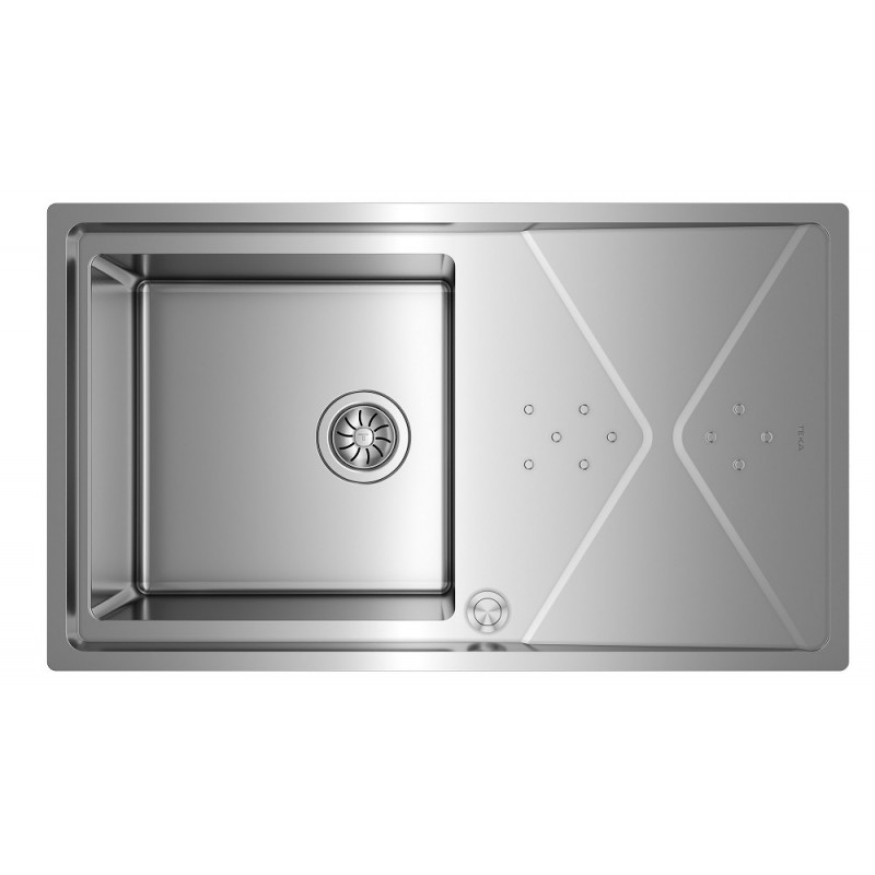 Мойка для кухни Teka BROOKLYN 50 M-XP 1B 1D 86.4×50.4 см нержавеющая сталь полированная 115100022
