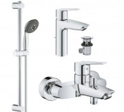 Комплект смесителей для ванной Grohe QuickFix Start 3 в 1 с душевым набором хром UA202301MQ