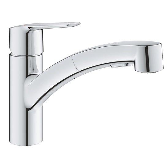 Смеситель для кухни Grohe QuickFix Start однорычажный с выдвижной лейкой хром 30531001