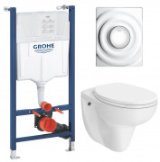 Комплект инсталляции Grohe Solido Surf 4 в 1 c унитазом сиденьем и клавишей смыва UA38971574A