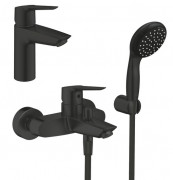 Комплект смесителей для ванной Grohe QuickFix Start 3 в 1 с душевым набором черный матовый UA303301SQ
