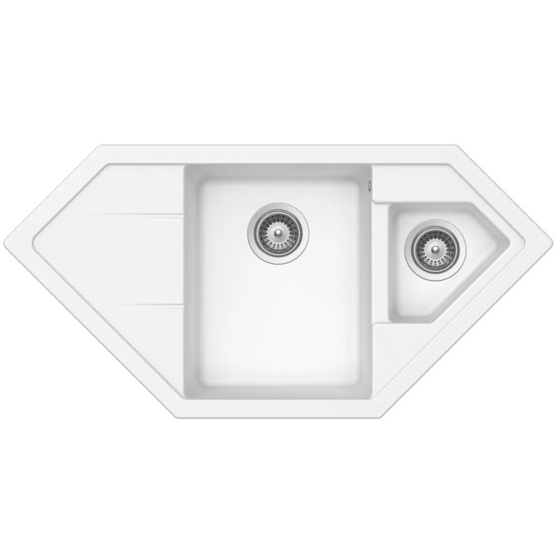 Мойка для кухни Teka Astral 80 Е-TG 100х50 см с двумя чашами и крылом тегранит белый 40143562