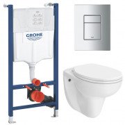 Комплект инсталляции Grohe Solido Even 4 в 1 c унитазом сиденьем и клавишей смыва UA38971966A